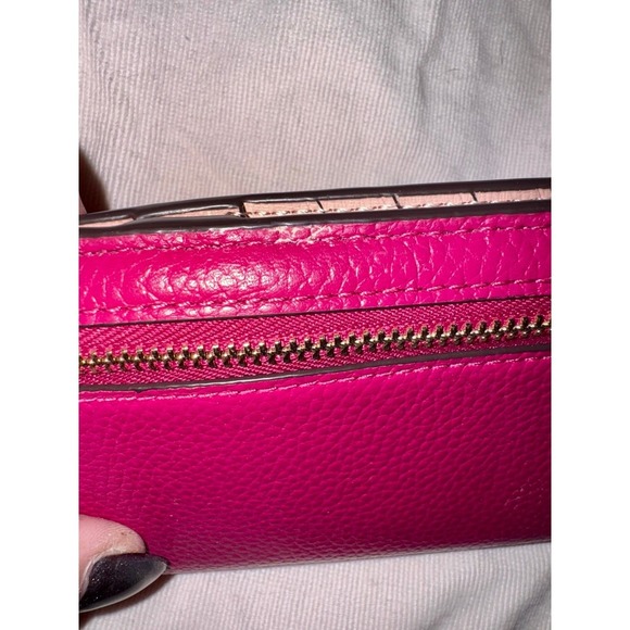 Kate Spade Cameron Street Stacy hot pink bifold large continental wallet - Picture 4 of 8